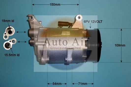 Auto Air 14-0007P A/C Air Con Compressor Air Conditioning Fits Mini Mini