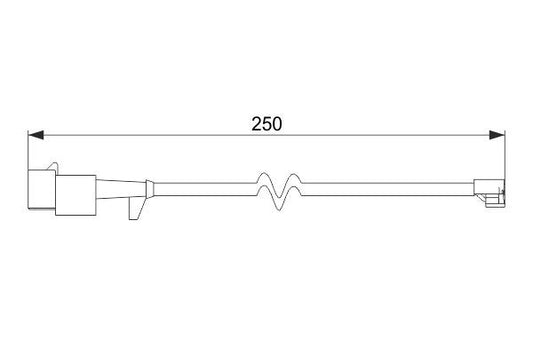 BOSCH 1987474574 Brake Pad Wear Warning Contact Rear 250mm Fits Iveco Daily