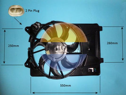 AUTO AIR 05-1023 Radiator Fan Electric Motor Centre Cooling Fits Alfa Romeo