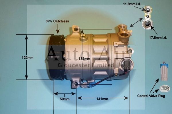 AUTO AIR 14-9742P Air Compressor A/C Air Conditioning Fits Chevrolet Vauxhall