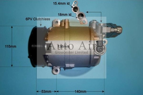 Auto Air 14-0036P A/C Compressor Air Conditioning Fits BMW 1 Series 3 Series