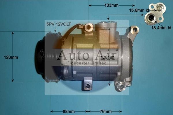 AUTO AIR 14-2082P Air Compressor A/C Air Conditioning Fits Mazda Mazda3 Mazda5