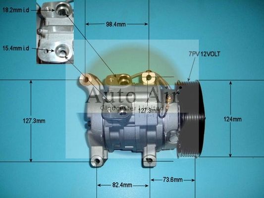 AUTO AIR 14-4444P Air Compressor A/C Air Conditioning Fits Toyota Hilux Vigo