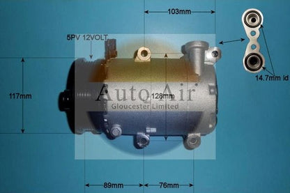 Auto Air 14-0099P A/C Air Con Compressor Air Conditioning Fits Ford Volvo