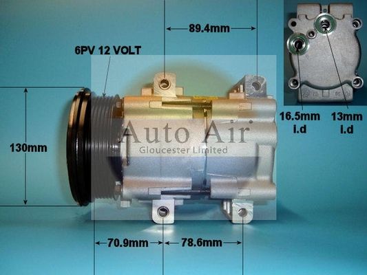 AUTO AIR 14-1136 Air Conditioning Compressor A/C Air Con Replacement 12V Voltage