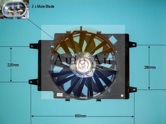 AUTO AIR 05-1120 Radiator Fan Electric Motor Centre Fits Audi A4 A6 Seat Exeo