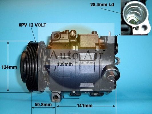 AUTO AIR 14-1238R Air Compressor A/C Air Con Air Conditioning Fits MG Rover