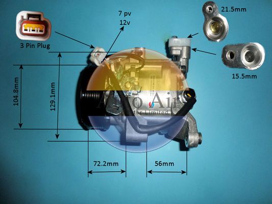 AUTO AIR 14-0596P Air Conditioning Compressor Fits Subaru Forester Impreza