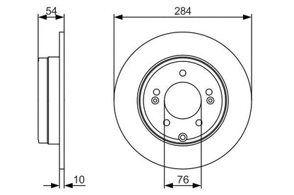 BOSCH 0986479A45 Brake Disc Rear Fits Hyundai Grandeur ix35 Sonata Kia Optima
