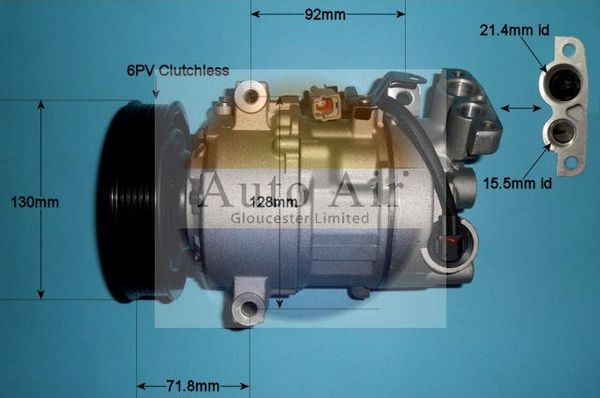 Auto Air 14-1272P A/C Air Con Compressor Air Conditioning 12V Fits Renault