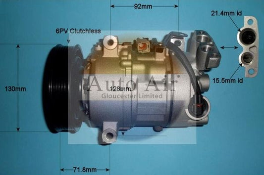 Auto Air 14-1272P A/C Air Con Compressor Air Conditioning 12V Fits Renault