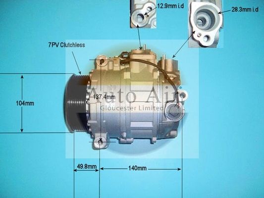 Auto Air 14-6204P A/C Air Con Compressor Air Conditioning Fits Mercedes-Benz