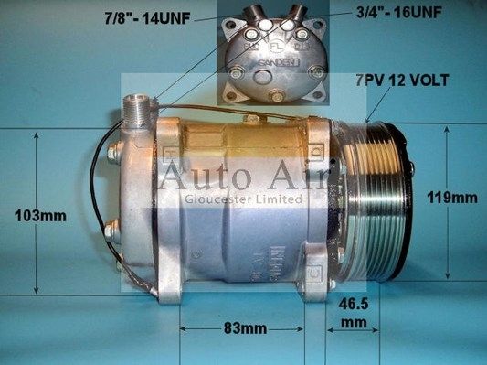 AUTO AIR 14-0100 Air Compressor A/C Air Conditioning Fits Ford Cortina Estate