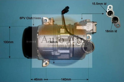 Auto Air 14-0029P A/C Compressor Air Conditioning Fits BMW 1 Series 3 Series