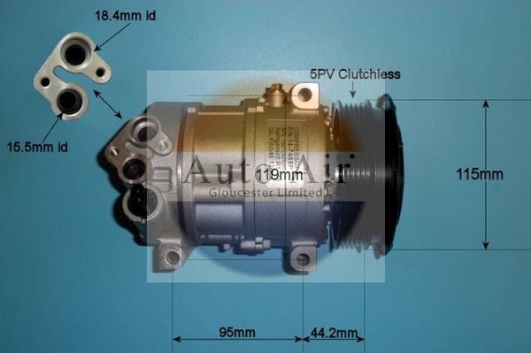 AUTO AIR 14-7488P Air Conditioning Compressor Fits Alfa Romeo Chrysler Vauxhall
