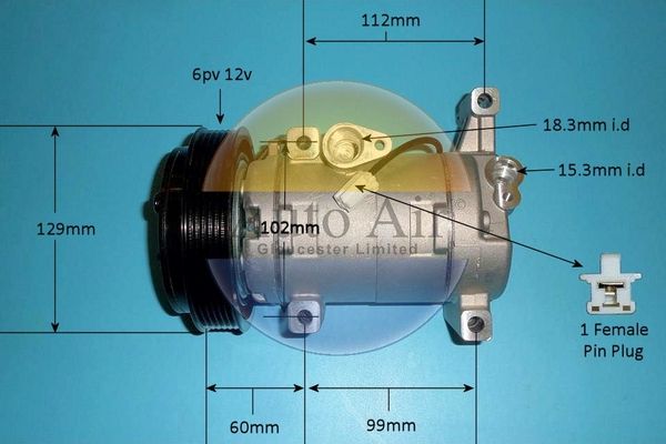 Auto Air 14-0249P A/C Air Con Compressor Air Conditioning Fits Mazda Mazda3