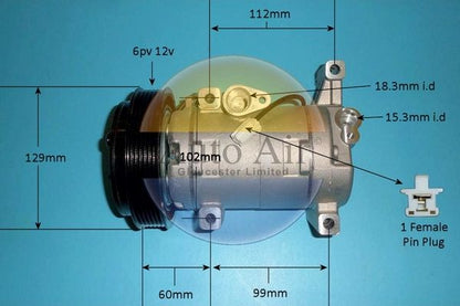 Auto Air 14-0249P A/C Air Con Compressor Air Conditioning Fits Mazda Mazda3