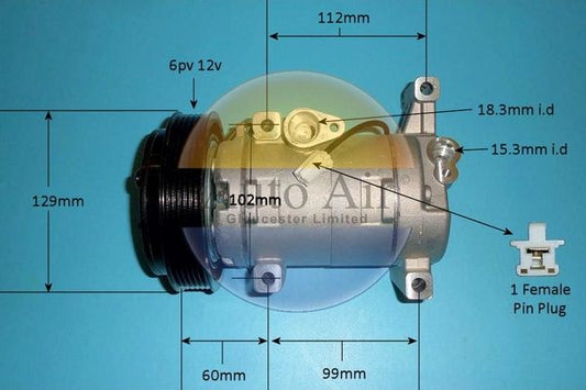 Auto Air 14-0249P A/C Air Con Compressor Air Conditioning Fits Mazda Mazda3