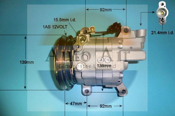 AUTO AIR 14-1043P Air Compressor A/C Air Conditioning Fits Nissan X-Trail