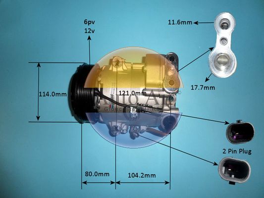 Auto Air 14-7477P A/C Air Con Compressor Air Conditioning For Chevrolet Vauxhall