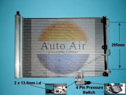 AUTO AIR 16-1211A Air Conditioning Condenser A/C Fits Mercedes-Benz C-Class