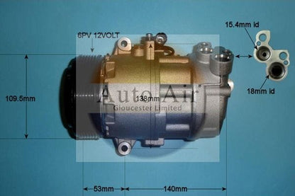 AUTO AIR 14-1145P Air Compressor A/C Air Conditioning Fits BMW 3 Series X3 Z4