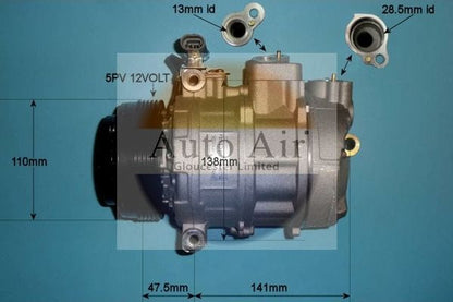 AUTO AIR 14-0328P Air Compressor A/C Air Conditioning Fits Vauxhall Zafira