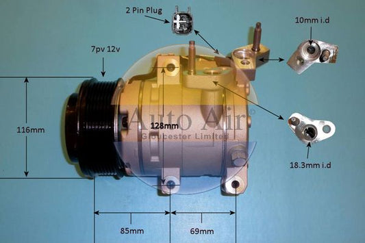 AUTO AIR 14-0130P Air Compressor A/C Air Con Air Conditioning Fits Ford Ranger