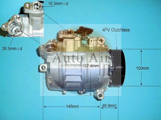 Auto Air 14-9650P A/C Compressor Air Conditioning Fits BMW 5 Series 7 Series