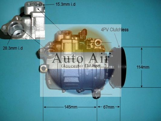 AUTO AIR 14-9697P Air Compressor A/C Air Con Air Conditioning Fits Audi A4 A6
