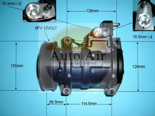 AUTO AIR 14-3040R Air Compressor A/C Air Conditioning Fits Chrysler Jeep