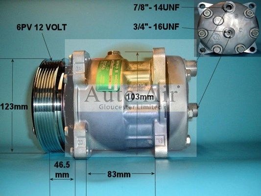 AUTO AIR 14-0103A Air Compressor A/C Air Conditioning Fits Ford Cortina Estate