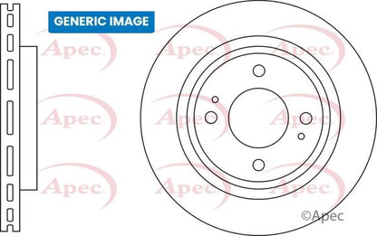 APEC DSK3539B Brake Disc Front Right O/S Driver Side Vented Two-Piece Fits BMW