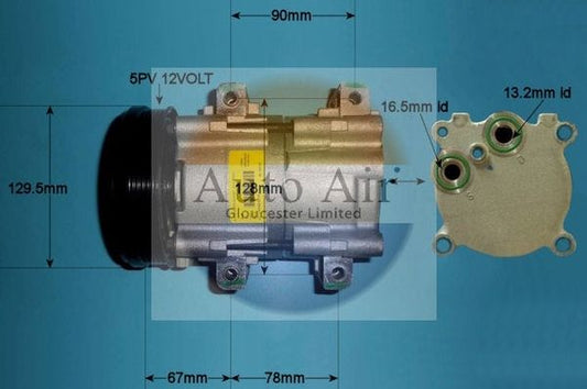 AUTO AIR 14-0236 Air Conditioning Compressor Fits Ford Escort Escort Classic