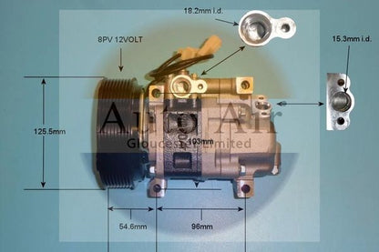 Auto Air 14-1141P A/C Compressor Air Conditioning Fits Mazda Mazda3 Mazda6