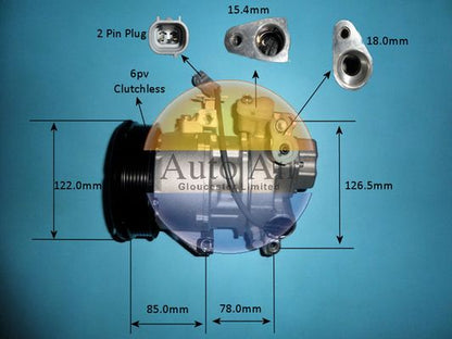 AUTO AIR 14-7472P Air Compressor A/C Air Conditioning Fits Toyota Yaris/Vitz