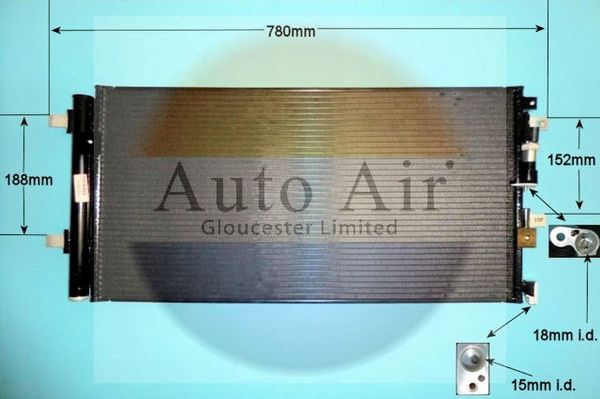 AUTO AIR 16-9995 Air Conditioning Condenser Air Con Replacement Fits Audi A4 A5
