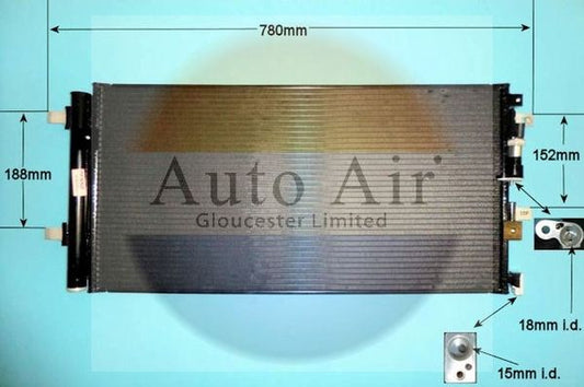 AUTO AIR 16-9995 Air Conditioning Condenser Air Con Replacement Fits Audi A4 A5