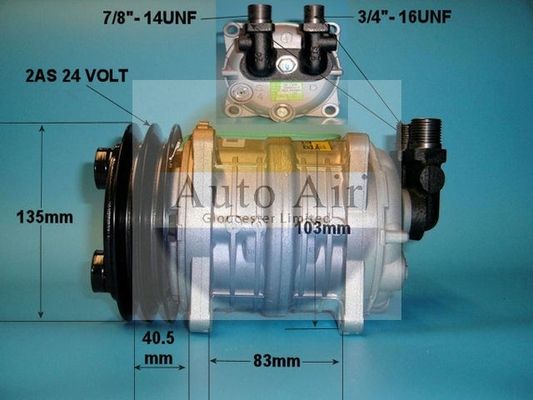 AUTO AIR 14-0067 Air Conditioning Compressor A/C Air Con Replacement 24V Voltage