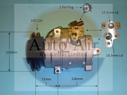 Auto Air 14-0185P A/C Compressor Air Conditioning Fits Mitsubishi Pajero/Shogun