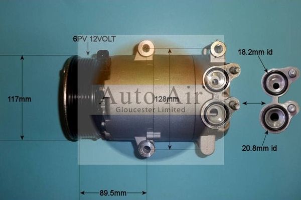 Auto Air 14-1047P A/C Air Con Compressor Air Conditioning Fits Ford Volvo