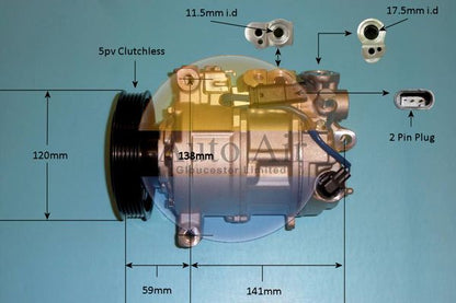AUTO AIR 14-1816P Air Conditioning Compressor Fits Infiniti Mercedes-Benz