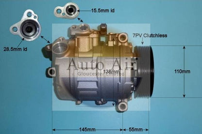 AUTO AIR 14-0038R Air Conditioning Compressor Fits BMW 1 Series 3 Series Z4