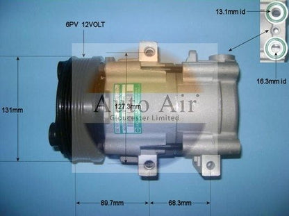 AUTO AIR 14-8145P Air Compressor A/C Air Con Air Conditioning Fits Ford Jaguar