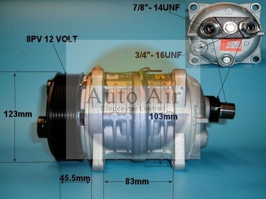 AUTO AIR 14-0064A Air Compressor A/C Air Con Air Conditioning Fits Rover 800