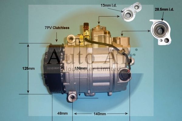 Auto Air 14-1123P A/C Air Con Compressor Air Conditioning Fits Porsche Cayenne
