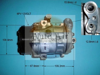 AUTO AIR 14-1414R Air Conditioning Compressor Fits Vauxhall Astra Astravan