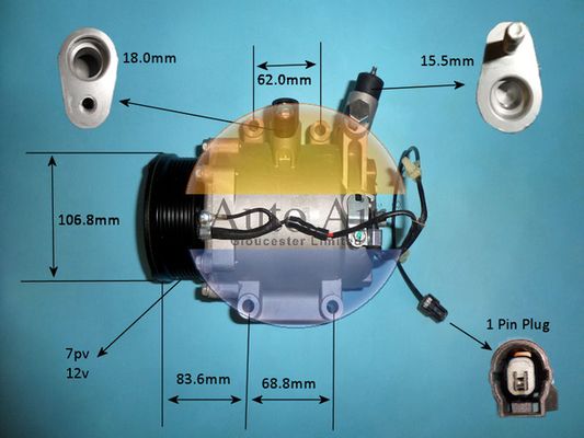 Auto Air 14-4902P A/C Air Con Compressor Air Conditioning Fits Honda Civic
