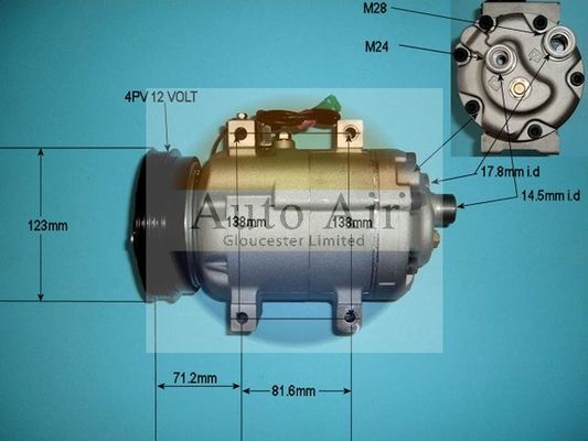 AUTO AIR 14-9688P Air Conditioning Compressor For Audi A4 A6 Cabriolet VW Passat
