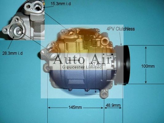 AUTO AIR 14-9650R Air Conditioning Compressor A/C Air Con Replacement Repair
